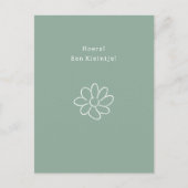 Hoera Een Kleintje Nieuwe Baby Bloem Quote Kaart Postkarte (Vorderseite)