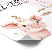 Hof Animal First Year Foto Meilenstein Poster (Ecke)