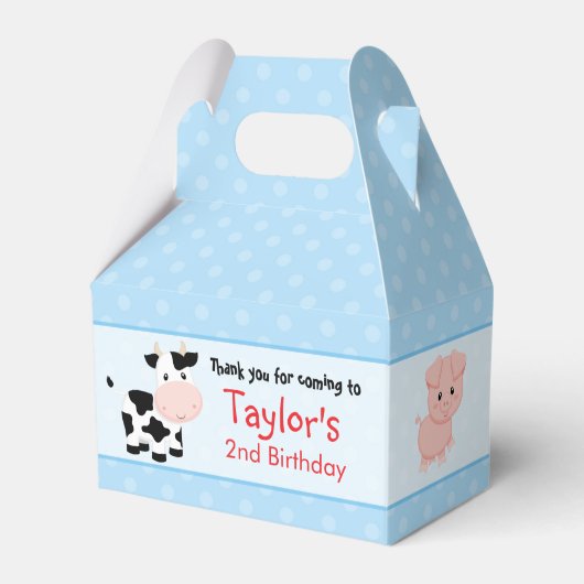 Hof Birthday Gevor Box (Gable Box) - Blau Geschenkschachtel (Vorderseite)