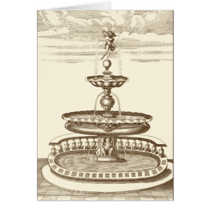 Hof-Brunnen mit dekorativem Engel
