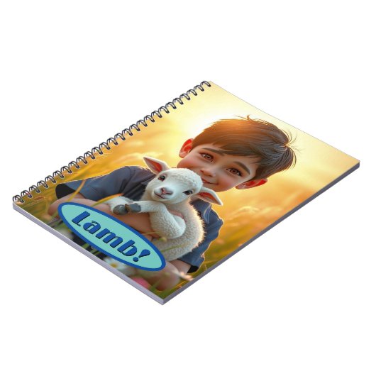 Hof Chums Lamm-Notebook Notizblock (Linke Seite)