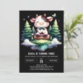 Hof Custom Cow Birthday Einladung (Stehend Vorderseite)