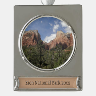 Hof der Patriarchen II im Zion-Nationalpark Banner-Ornament Silber