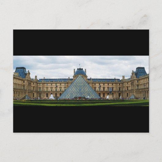 Hof des Louvre Museum mit der Pyramide Postkarte (Vorderseite)