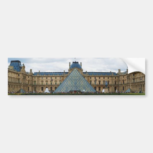 Hof des Louvre-Museums mit der Pyramide Autoaufkleber (Vorne)