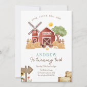 Hof Einladung zum Geburtstag, Barnyard Boys Geburt (Vorderseite)