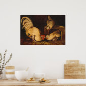 Hof Fowls, John James Audubon Art Poster (Küche)