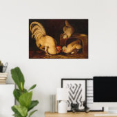 Hof Fowls, John James Audubon Art Poster (Heimbüro)