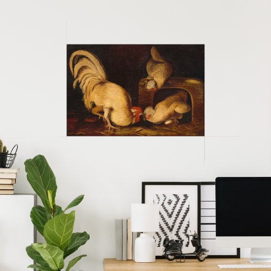 Hof Fowls, John James Audubon Art Poster (Heimbüro)