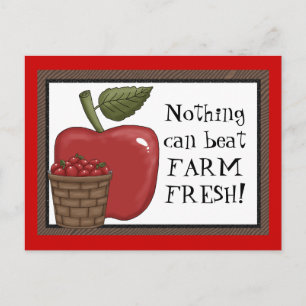 Hof Frische Apfel Cartoon Postkarte