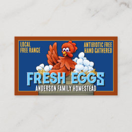 Hof Frische Eier farbenfrohe, hausgemachte Eierfar Visitenkarte
