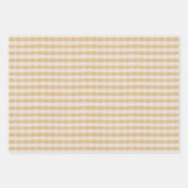 Hof Gänse Blume Rustic Yellow Gingham Geschenkpapier Set (Vorderseite 2)