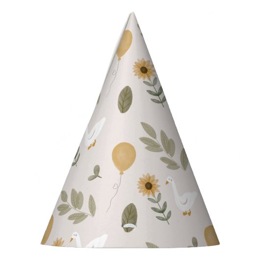 Hof Gänse Sonnenblume Gelber Ballon Partyhütchen (Links)