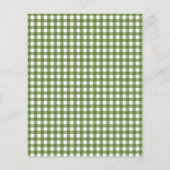 Hof Heilige Kuh Calf Baby Dusche Gingham Green (Rückseite)