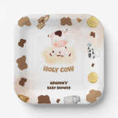 Hof Holy Cow Baby Dusche Pappteller (Vorderseite)