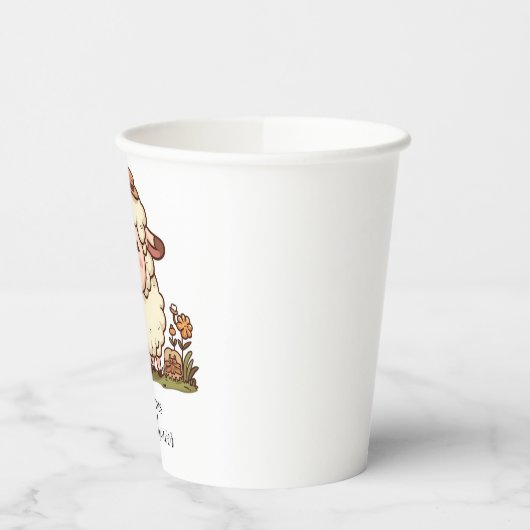 Hof Hübsche Schafspuppe Pappbecher (Links)