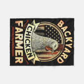 Hof Hühnerbauer 4. Juli USA-Flagge Fleecedecke (Vorderseite (Horizontal))