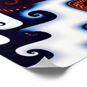 Hof im Schnee Abstrakte Kunst Poster (Ecke)