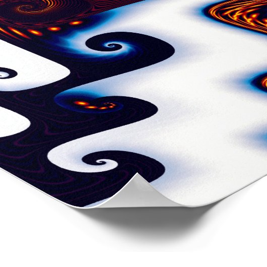 Hof im Schnee Abstrakte Kunst Poster (Ecke)