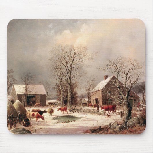 Hof im Winter Mousepad (Vorne)