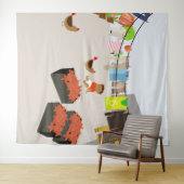 Hof in Kolumbien Wandteppich (Beispiel (Horizontal))