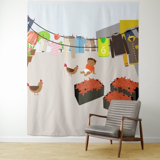 Hof in Kolumbien Wandteppich (Beispiel)