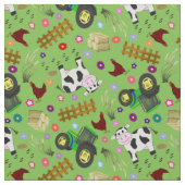 Hof Kuh Szene Stoff (Nahaufnahme)