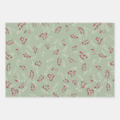 Hof Lorbeer grün rustikale Laubbaumstruktur niedli Geschenkpapier Set (Vorderseite 3)