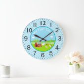 Hof mit Tieren meine erste Große Wanduhr (Zuhause)