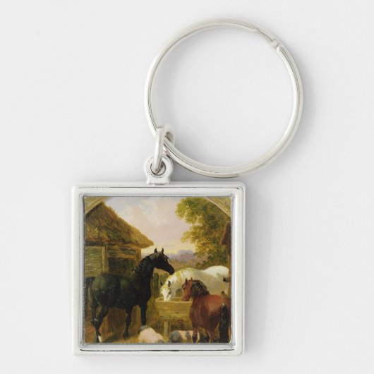 Hof-Szene Schlüsselanhänger (Vorne)