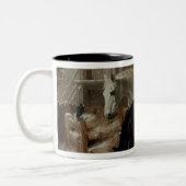 Hof-Szene Zweifarbige Tasse (Links)