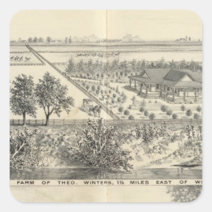 Hof T Winters Quadratischer Aufkleber