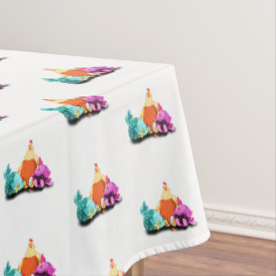 Hof Tablecloth Hühner, die zum Hatch Gewartet habe Tischdecke
