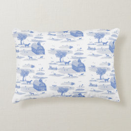 Hof Toile Accent Pillow (blau) Dekokissen