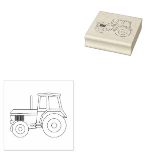 Hof-Traktor Gummistempel