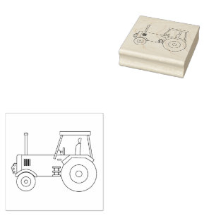 Hof-Traktor Gummistempel
