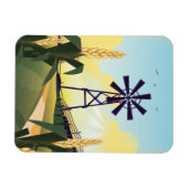 Hof und Windmühle Magnet (Horizontal)