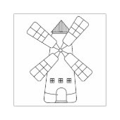 Hof-Windmühle Gummistempel (Prägung)