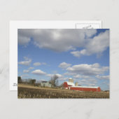 Hof Wisconsin am sonnigen Tag Postkarte (Vorne/Hinten)