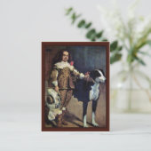 Hof Zwerg mit Hund von Diego Velázquez Postkarte (Stehend Vorderseite)