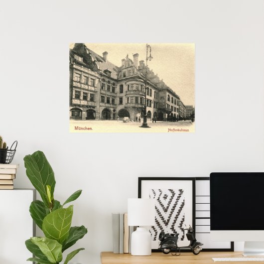 Hofbrauhaus, München, Deutschland 1900 Vintag Poster (Heimbüro)
