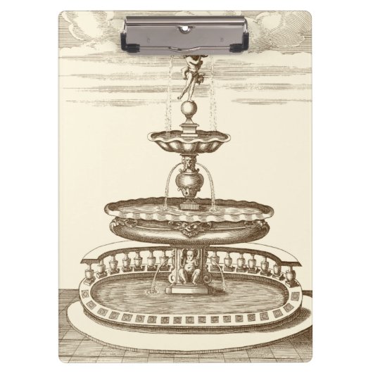 Hofbrunnen mit Zierstuben Klemmbrett (Vorderseite)