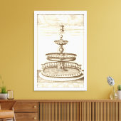 Hofbrunnen mit Zierstuben Leinwanddruck (Insitu (Wohnzimmer))