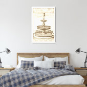 Hofbrunnen mit Zierstuben Leinwanddruck (Insitu (Schlafzimmer))