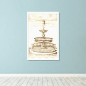 Hofbrunnen mit Zierstuben Leinwanddruck (Insitu (Holzboden))