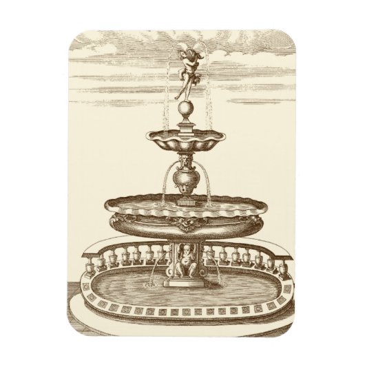 Hofbrunnen mit Zierstuben Magnet (Vertikal)