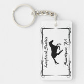 Höfe Ranch oder Stabname Galloping Pferd Schlüsselanhänger (Vorderseite)
