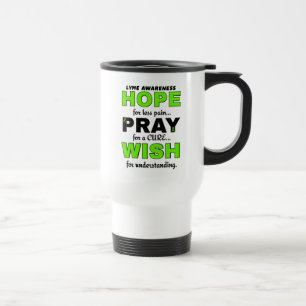 Hoffe beten Wish...Lyme Reisen Mug Reisebecher