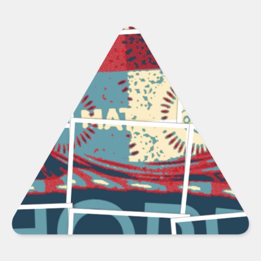 Hoffe, das Wunder schöne schöne schöne inspirieren Dreieckiger Aufkleber (Vorderseite)