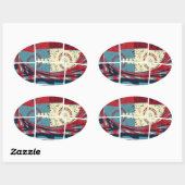 Hoffe, das Wunder schöne schöne schöne inspirieren Ovaler Aufkleber (Blatt)